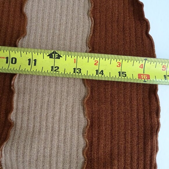 Shein Curve Bodycon Dress Women Size OXL 12 Brown Ribbed Knit Short Sleeve - Picture 10 of 11